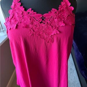 ODDY Pink Floral Lace Blouse